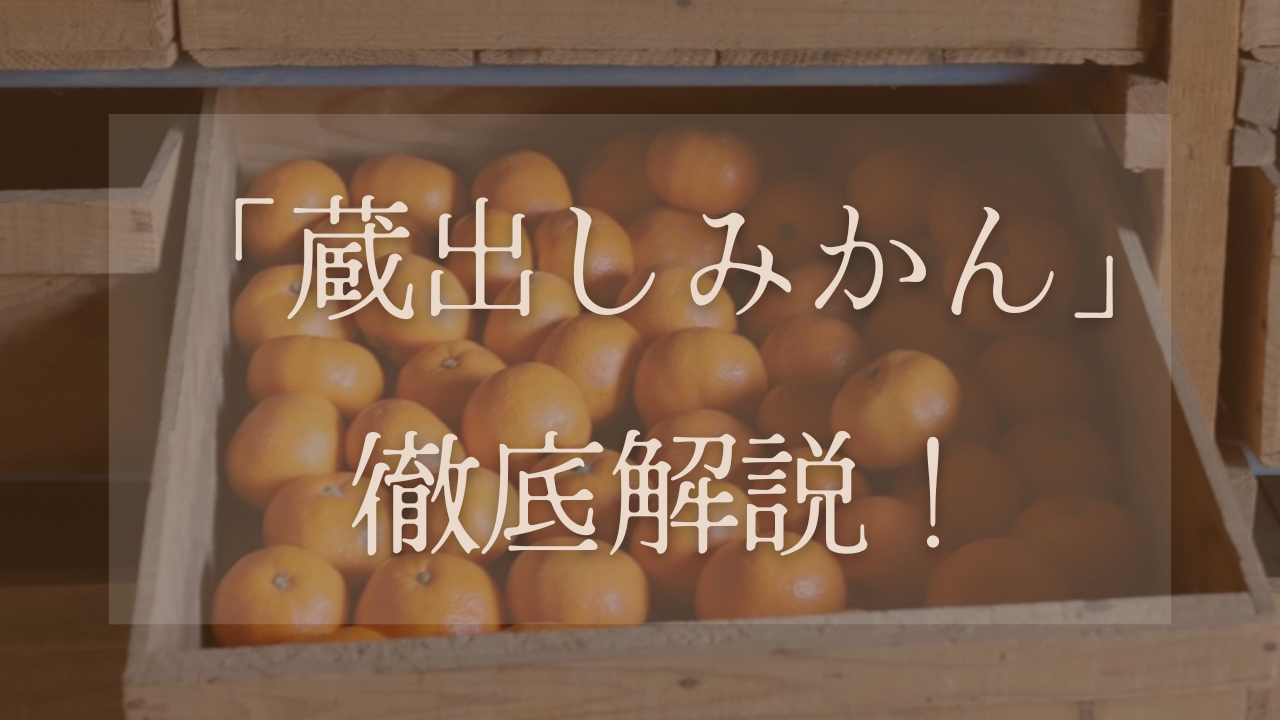 知る人ぞ知る「蔵出しみかん」とは？熟成させたみかんはどんな味