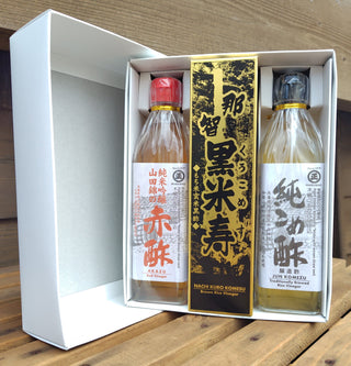 創業明治12年！木桶でつくるお酢 丸正の赤白黒セット（各300ml）