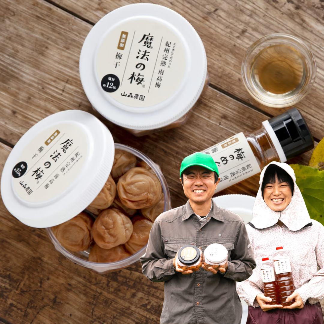 山森農園の魔法の梅食べ比べセット（塩分12%・15％・25％）無添加 梅酢