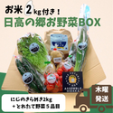 毎週木曜発送！お米2kg入り日高の郷お野菜BOX