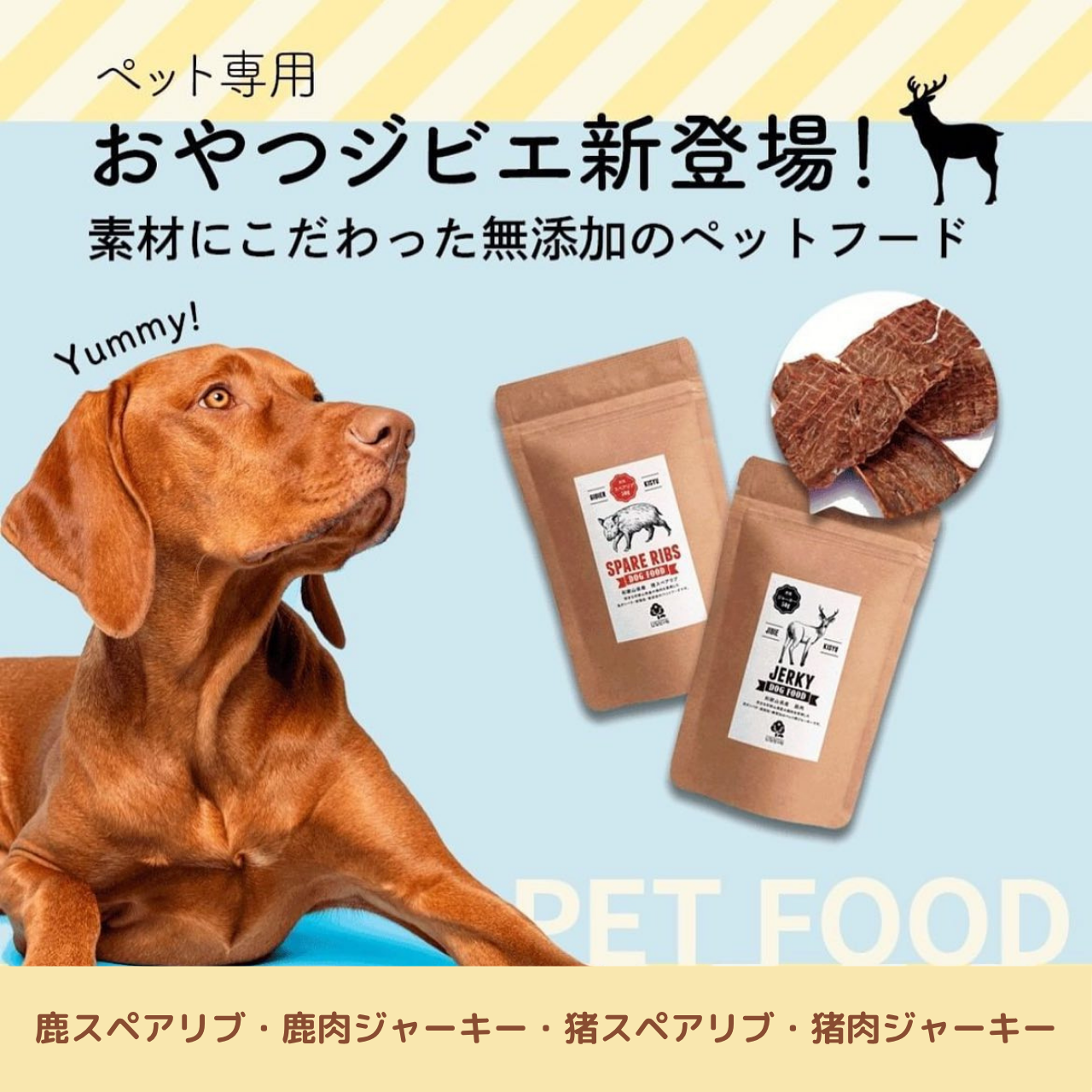 バラエティパック全種入り【ペット用ジビエおやつ】鹿＆猪スペアリブ